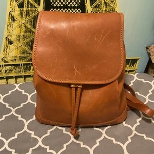 Vintage Vtg L.L.Bean brown backpack bag